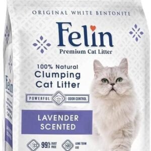 Felin Premium Cat Litter (10L)100% Natural Clumping Cat Litter 99%,5 Dust free (Lavender)